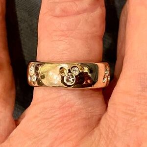 Disney gold plated ring with Mickey crystal stones. Size 6